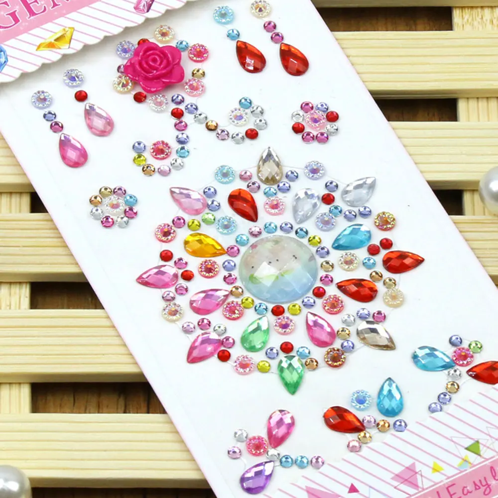 

Plastic Crystal Sticker Hot Stamping Stickers Notes Decoration Cute Diary Book Paper Sticker Computer Cool