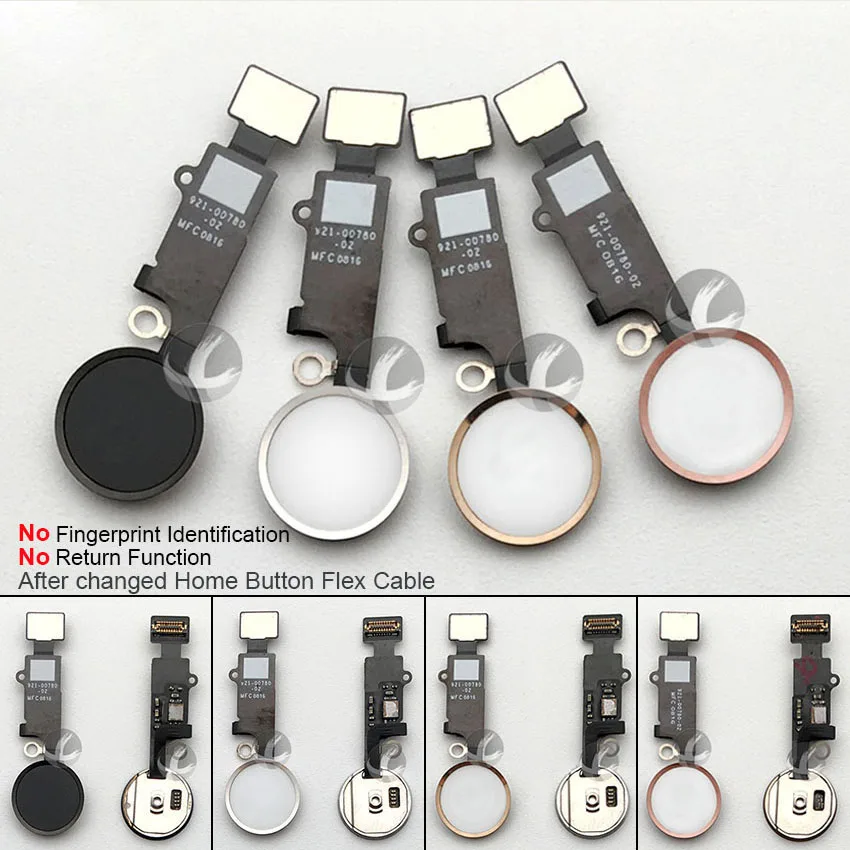 

Home Button With Flex For iPhone 7 7P 8 8P Plus Full Color Home Key Ribbon Cable Assembly Parts Replacement