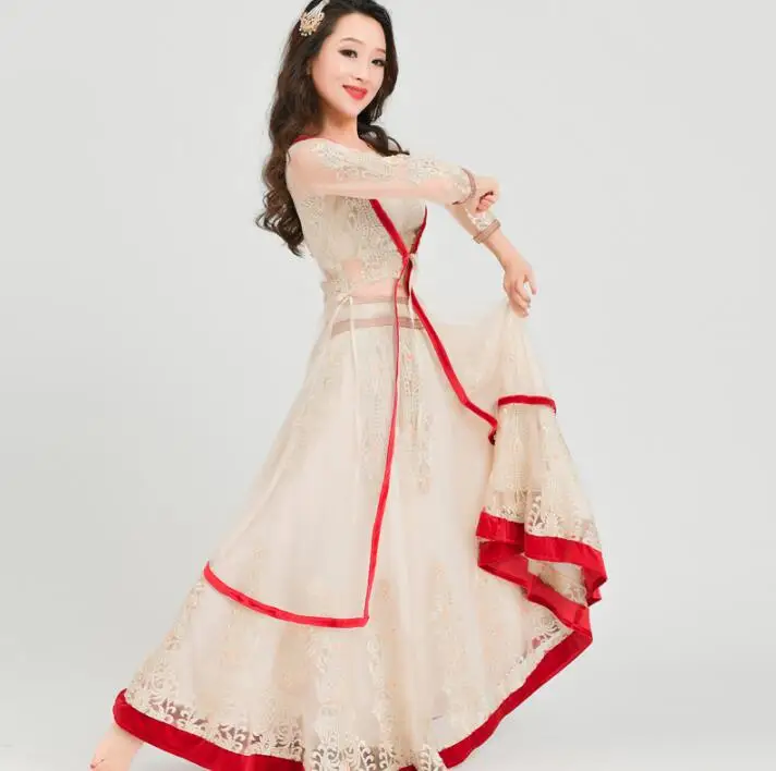 

India Sarees Woman Beautiful Dance Costume India Pakistan Style Performance Sets