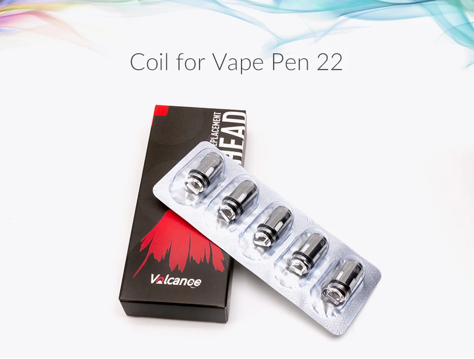 Volcanee 5 шт. Vape ручка 22 катушка Замена 0.3ом 0.15ом для Vape ручка 22 бак RTA распылитель электронная сигарета сетка катушки Vape ядро