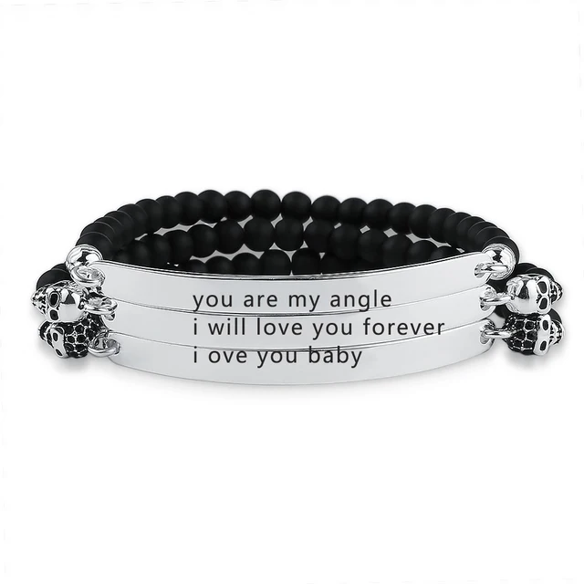 Gagafeel Wristband Men Engraved Bracelet Jewelry Bangles Male Nature Gagafeel Wristband Men Engraved Bracelet Jewelry Bangles Male Nature Beads Stainless Steel Whole Gifts