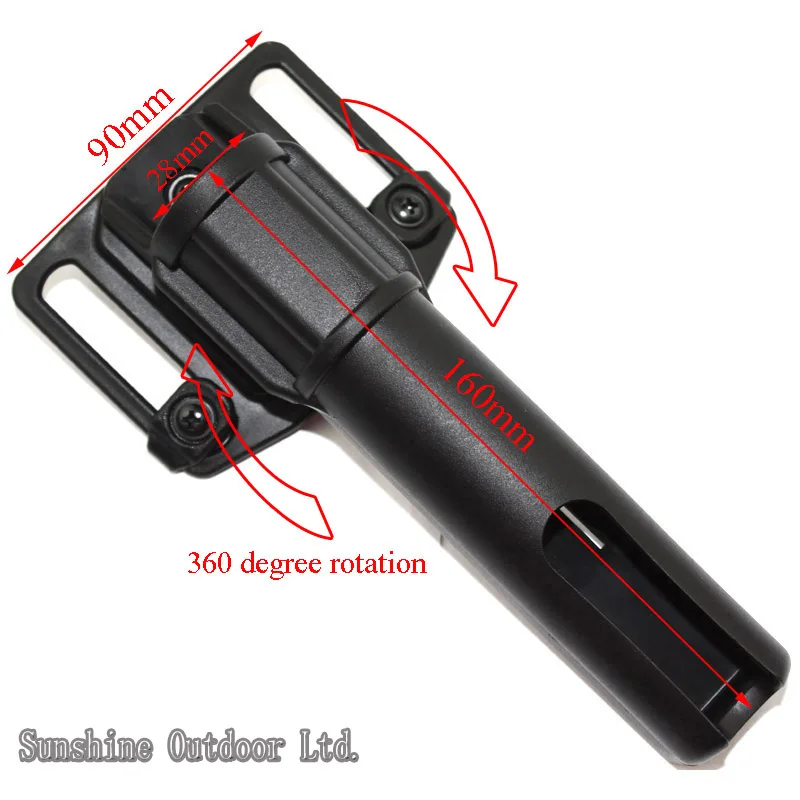 ASP batons flashlight holster can 360 degree rotation (large)in