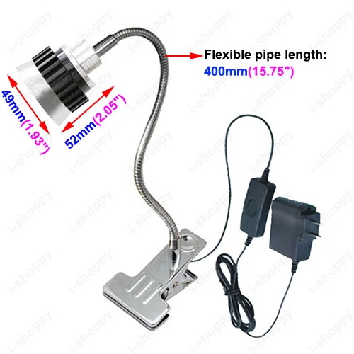 Гибкая труба 3 Вт светодиодный подсветка для фотографий Книга Чтение стол зажим лампа ВКЛ/ВЫКЛ переключатель вилка спальня домашний офис