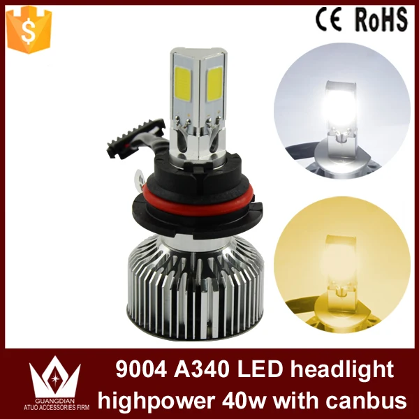 

Guang Dian car led light Headlight Head lamp Auto CAR COB LED high power with canbus A340 9004 LED 9V-16V 40W 3600LM 3000K 6000K
