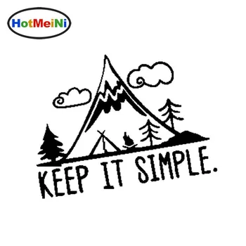 

HotMeiNi Car Styling Interesting Camping In Mountain Keep It Simple Vinyl Car Sticker Vivid Window Decal 15 * 11.3cm