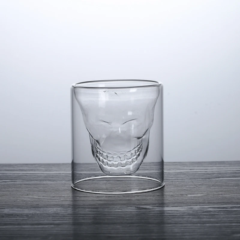 Хэллоуин Череп двойной прозрачный стеклянный пивной Кубок для домашнего бара пивной воды и вечерние отель свадебные стекло es подарок посуда для напитков