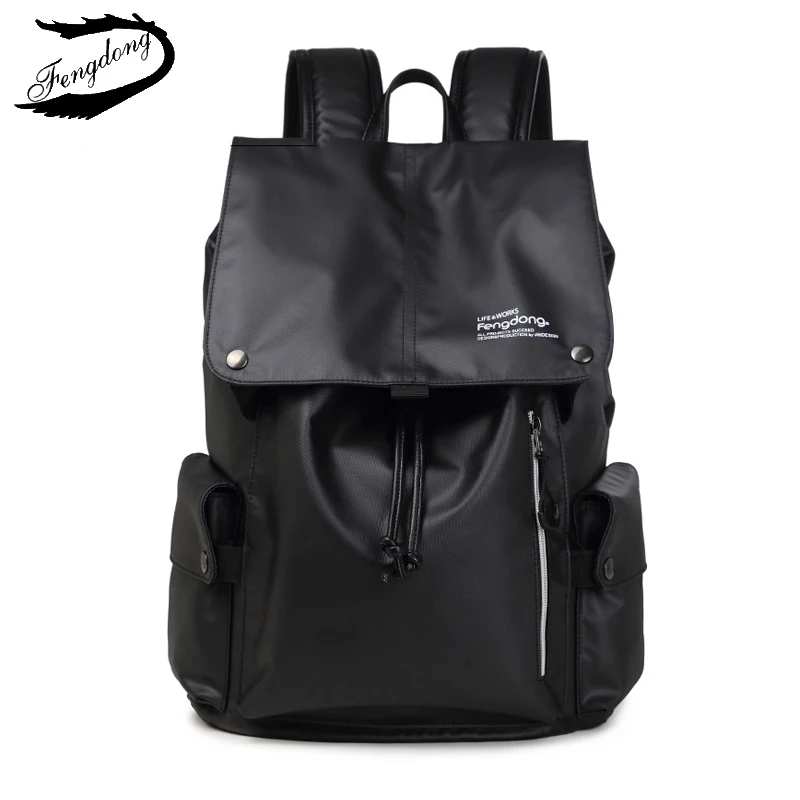 

Fengdong 2018 Men Backpack College Students Travel Bag Waterproof External Backpack Male Mochila Bagpack Pack Design Anti Theft