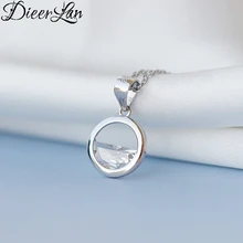 DIEERLAN, 925 пробы, серебро, кубический цирконий, Круглый Круг, водяное колье, ожерелья для женщин, свадебные, массивные ювелирные изделия, колье, бижутерия