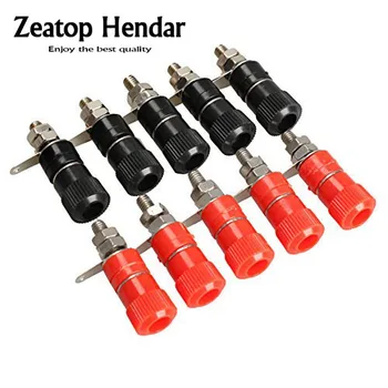 

100pcs Binding Post Cable 4mm Banana Jack Plug Red And Black for AV Speaker Amplifier Terminal