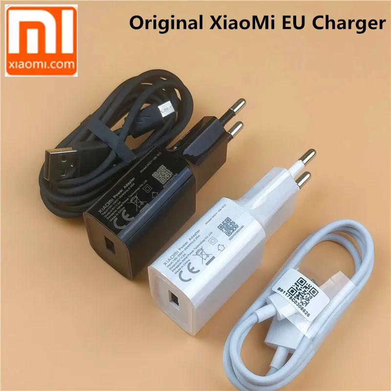 Original xiaomi Redmi note 5 charger 5V/2A charge EU USB POWER adapter For mi a2 lite redmi 5a 6a 4a 6 pro note 4x 3 s2 &Cable