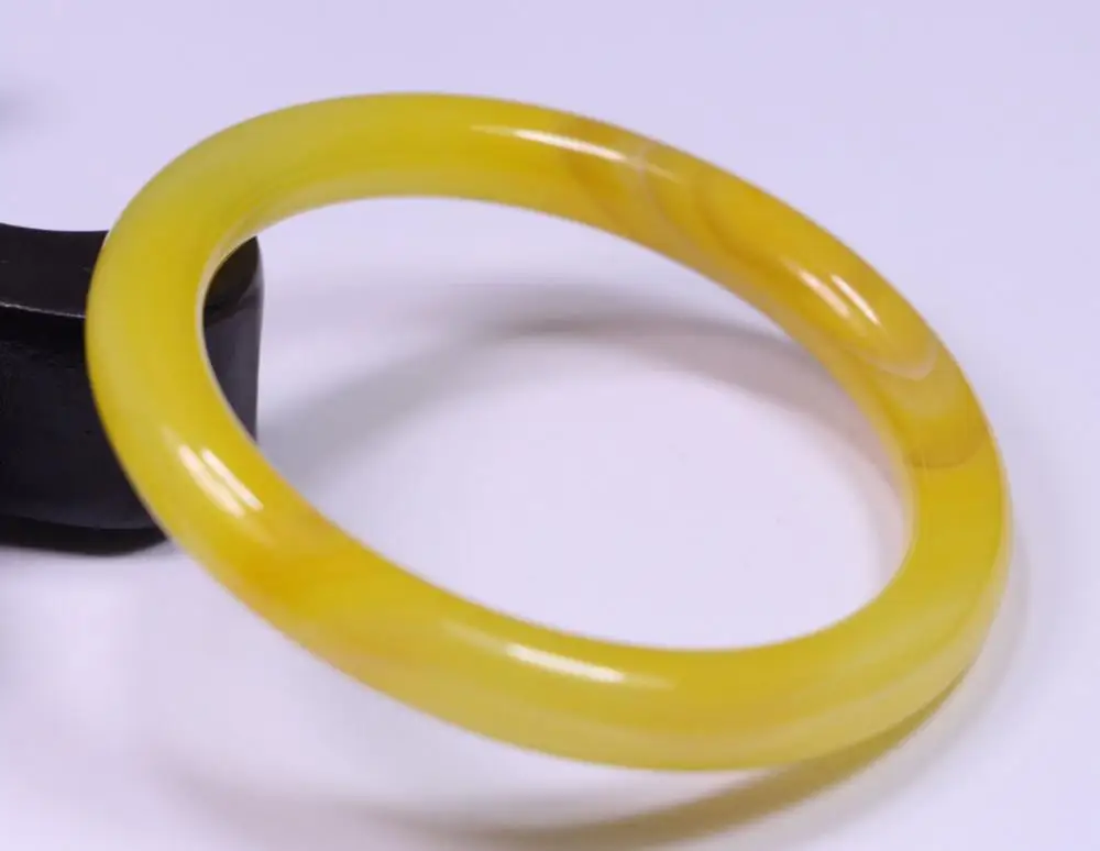 

61MM VERY FINE RARE NATURAL YELLOW JADEITE JADE BRACELET BANGLE a 5.19