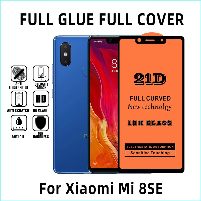 1000 шт 21D полное покрытие печать закаленное стекло для Xiaomi Mi 9 8 SE A2 Lite POCO F1 CC9 9T 9X Защитная пленка для экрана
