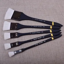 6 шт./компл. очистка товары для рукоделия масляной краски художников цветную кисть из шерсти бахрома легко чистить деревянный канцелярская кисть