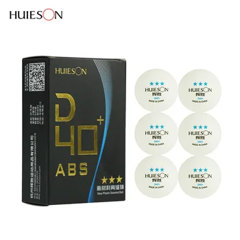 

Huieson 6pcs/pack Match Standard 3 Star Plastic Table Tennis Ball 40+mm New Material ABS Pingpong Balls Table Tennis Accessories