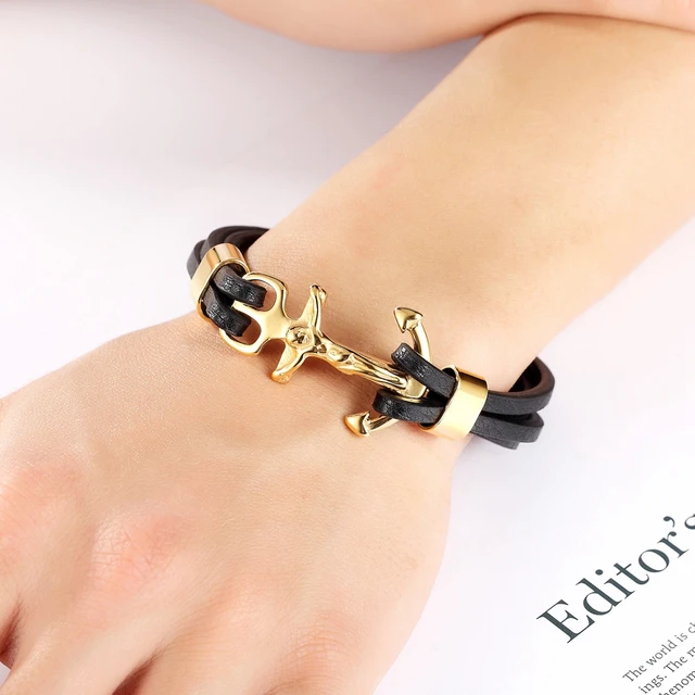 Men’s Anchor Multi-layers Stitching Bracelet Budget Friendly Accessories