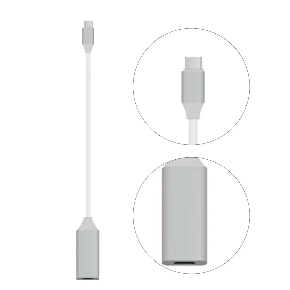 

5pcs Silver 0.15M Type C to Video Audio Image Transmit Cables Converter Support 4K 60Hz HD Signal For Laptop Notebook Plug