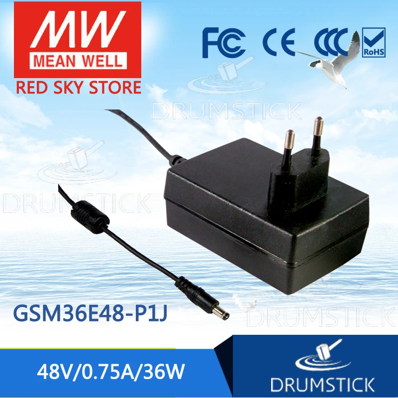 

MEAN WELL GSM36E48-P1J 48V 0.75A meanwell GSM36E 48V 36W AC-DC High Reliability Medical Adaptor