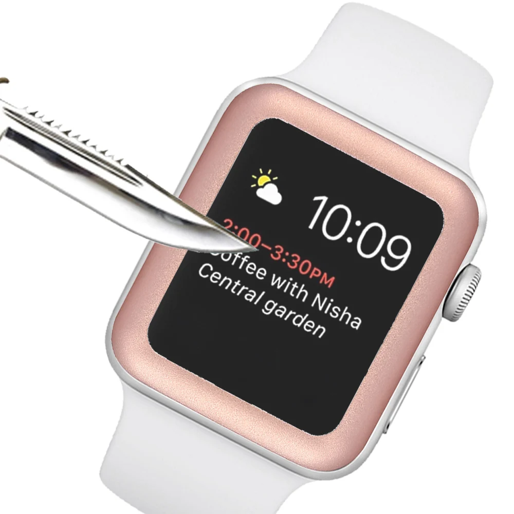 Алюминиевый Чехол бампер Gosear защитная пленка из закаленного стекла для Apple Watch