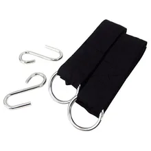 WSFS Hot 2X 3M Strong Strap Belt Hammock Tree Straps Hanging Straps Rope+2 Hooks Pop