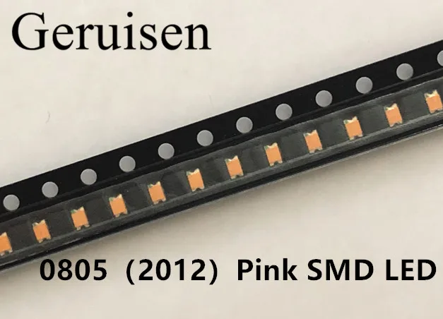 200 шт. 0805 2012 SMD/поверхностное монтаж SMT Розовый Ультра яркий светодиодный SMD
