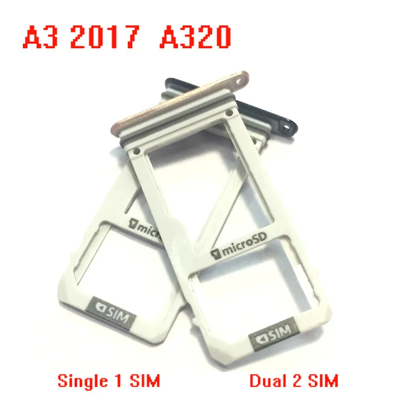 Новый оригинальный модуль считывания SIM карт для Samsung Galaxy A3 (2017) A320 слот держателя