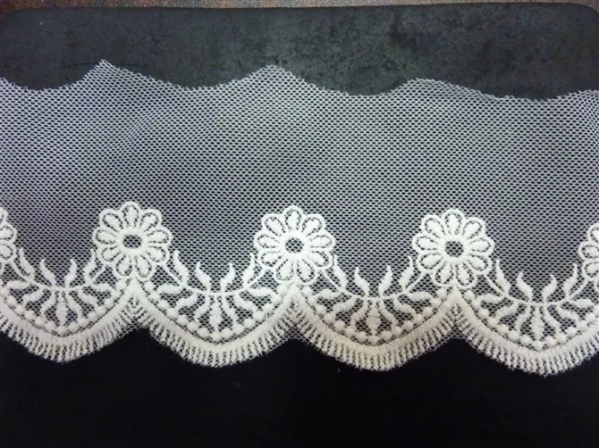 

Flower white cotton embroidered lace,3-15cm width,XERYmx010