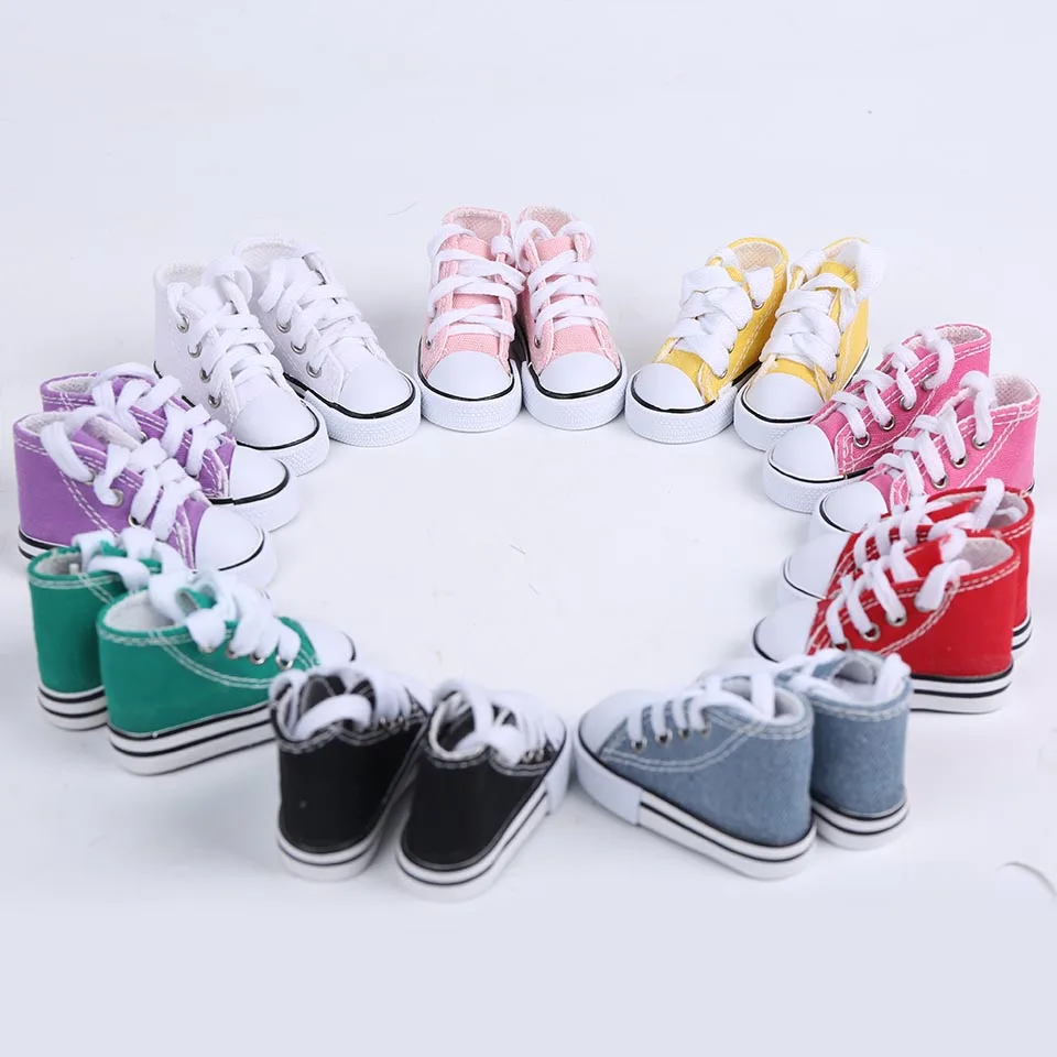 Allaosify 7 5 см модная спортивная парусиновая обувь для кукол подходит 1/3 1/4 BJD кукла
