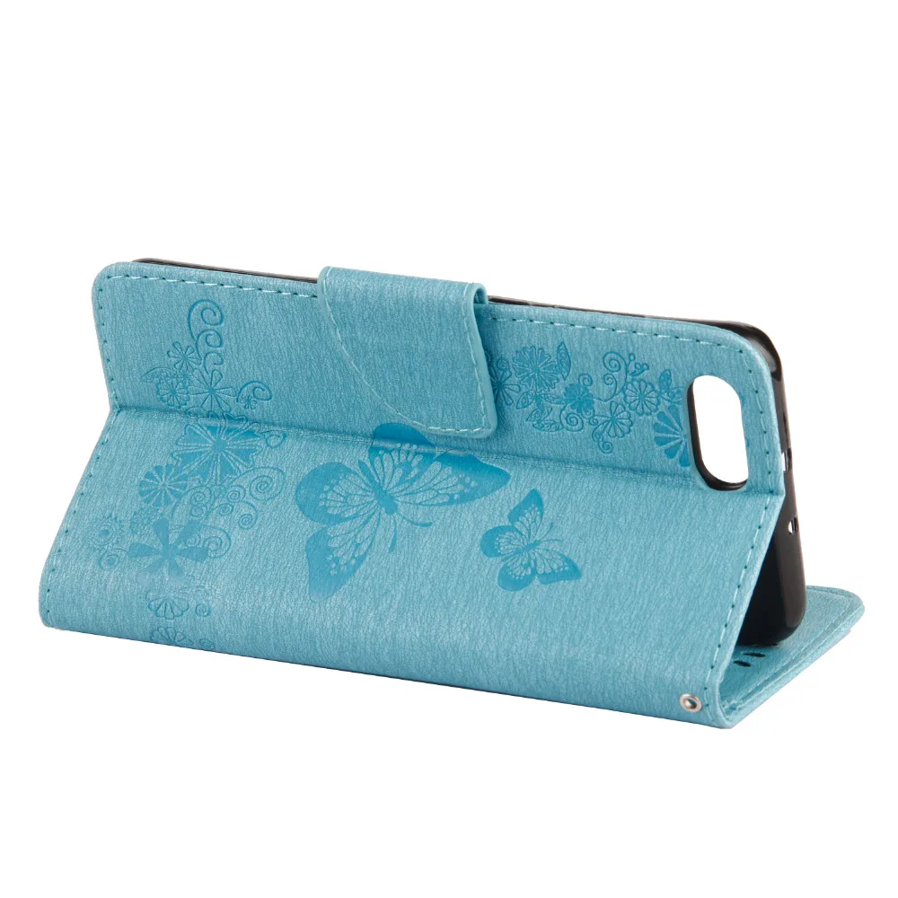 Retro Printing Butterfly Wallet Flip PU Leather Strap Stand Case For HUAWEI HONOR V10 HONOR 10 Magnetic Phone Cover w Card Slot (41)