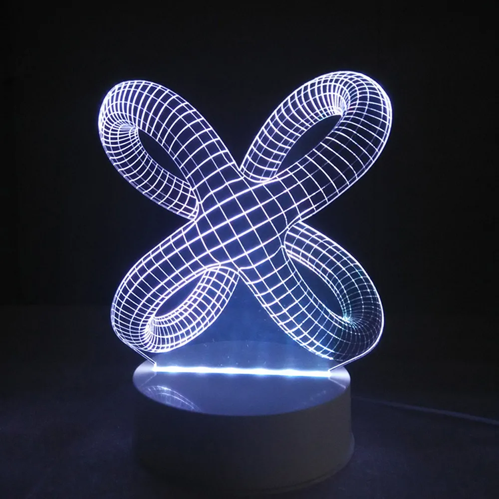 

2019 New Hot Sale 3D Unique Lighting Effect Optical Home Decor LED Remote Control Table Lamp Optical Illusion Home Decor Lamp #X