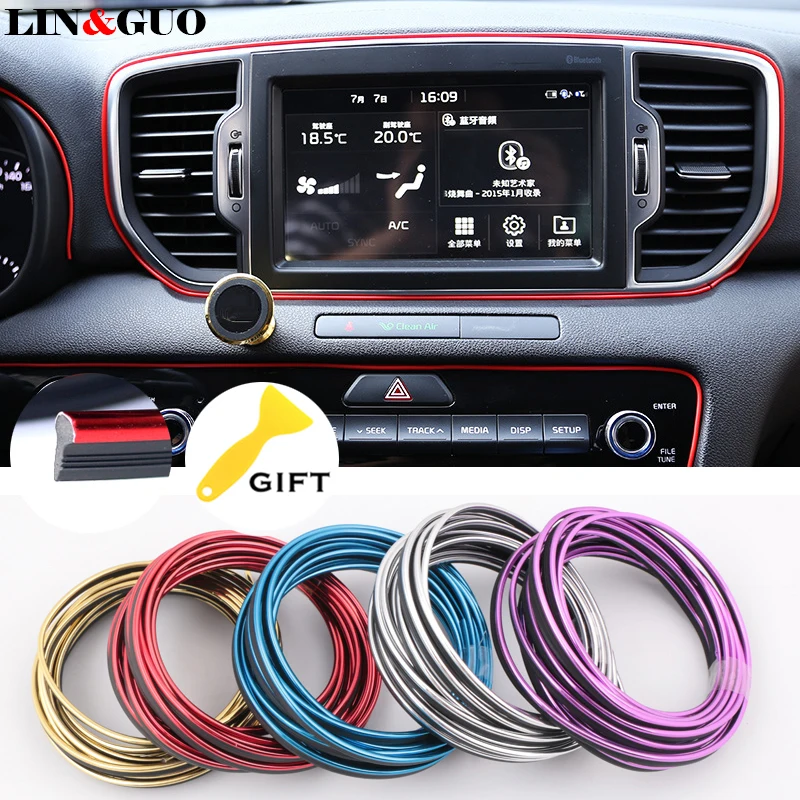 

1~500 meter Stickers and Decals Interior Decorative 3D Thread Stickers Decoration Strip on Car Styling Accessories Automobiles