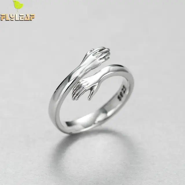 Flyleaf Brand 2017 Creative Hands Embrace Open Rings For Women Romantic Style Co Flyleaf Brand 2017 Creative Hands Embrace Open Rings For Women Romantic Style Co