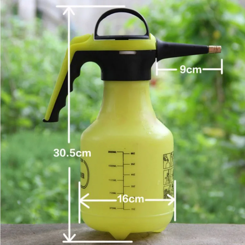 2Л мощный пневматический распылитель, портативная Лейка для растений, водяные опрыскиватели, орошение растений, система полива, инструмент