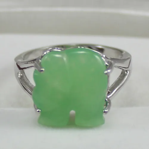DYY++++ Noble! 18K GP elephant Shaped Green Jade Jewelry women's Ring | Украшения и аксессуары