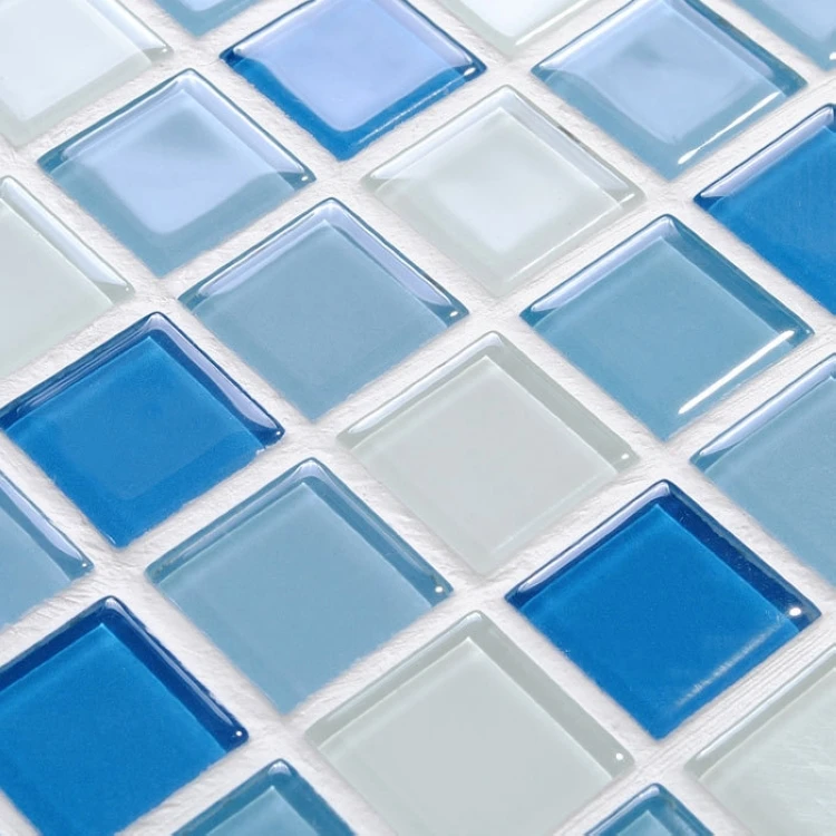 Blue Crystal Gl Mosaic Tiles For Wall Decor Bathroom Shower Blue Crystal Gl Mosaic Tiles For Wall Decor Bathroom Shower Square Pattern Kitchen Backsplash Swimming Pool In Stickers From Home