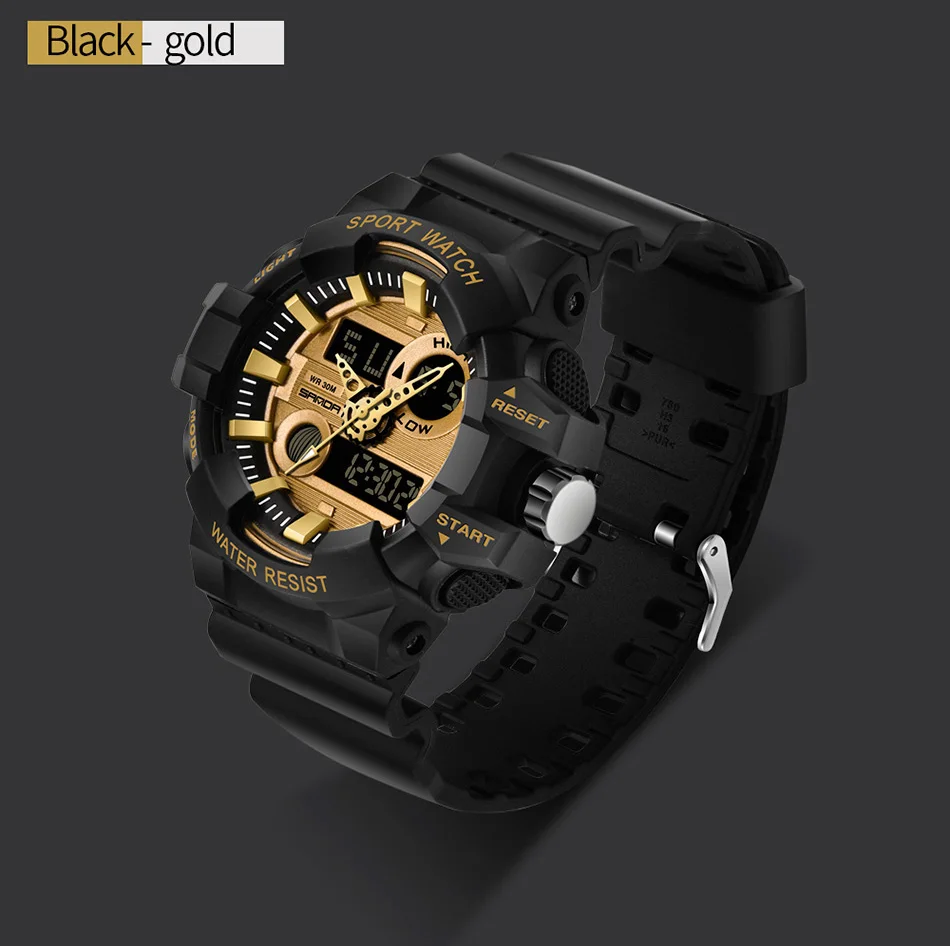 SANDA G стиль спортивные мужские часы лучший бренд класса люкс S шок сопротивление светодиодный кварцевые военные часы мужские часы Relogio Masculino