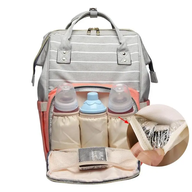 Рюкзак путешествия в полоску Мумия материнства Пеленки сумки большой Ёмкость Baby Care