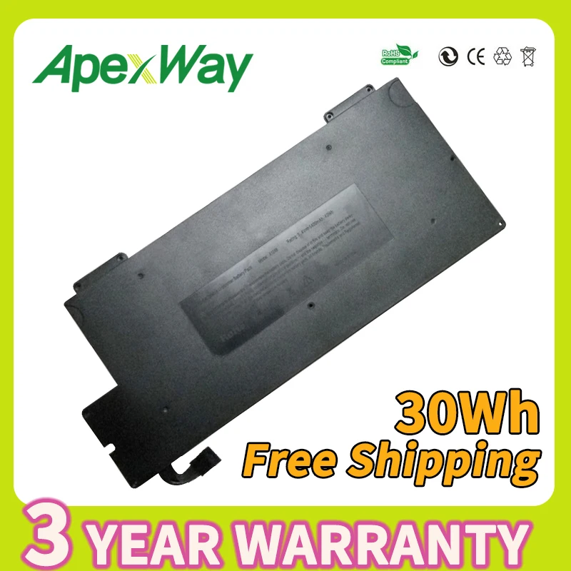 Аккумулятор Apexway 30 Втч 7 4 В для Apple MacBook Air 13 дюймов A1237 A1304 A1245 MB003 MC233 MC234 Z0FS 661-4587