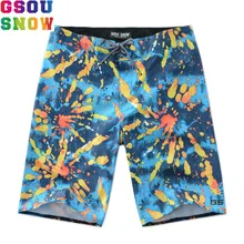 GSOU Снежный бренд, пляжные шорты для мужчин, Шорты для плавания размера плюс, свободные Бермуды, плавки для серфинга, быстросохнущие, летние, для серфинга, для плавания, одежда для плавания