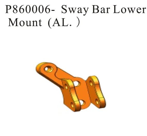 RGT RC ЗАПАСНЫЕ ЧАСТИ P860006 Sway Bar нижнее Крепление (AL.) Для EX86100 Rock Cruiser Crawlers|Детали и