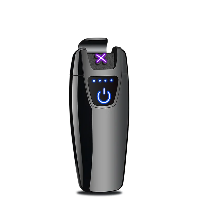 

Touch screen power display double fire arc lighter / USB charging cigarette lighter to give high-end gifts