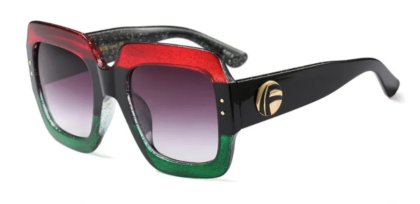 CCSPACE Женские квадратные солнцезащитные очки для женщин контрастного цвета знаменитостей брендовые дизайнерские очки ретро очки с защитой от ультрафиолета 45163