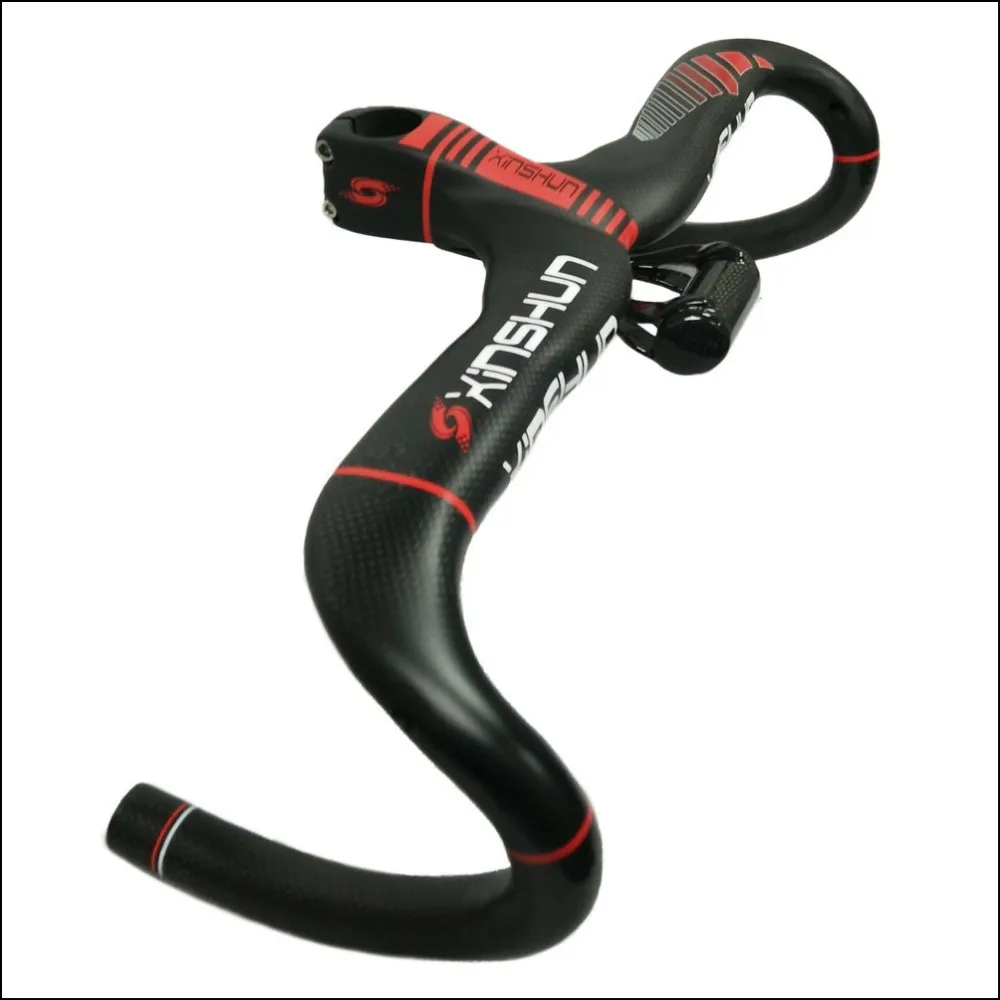 XINSHUN Carbon fiber one bend handlebar   Road bike handlebar  Bicycle Accessories   Bicycle CARBON riser