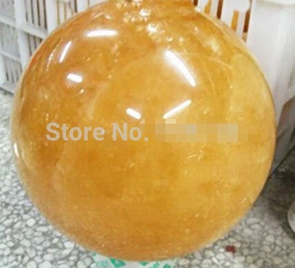 

A 75MM Natural Citrine Calcite Quartz Crystal Sphere Ball Healing Stand (0601)