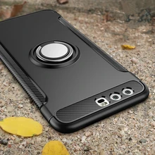 Case For Huawei P10 / P10 Plus Cases Hard PC+Soft silicone Combo Magnetic Ring armor Cover For huawei p10 plus cases cover