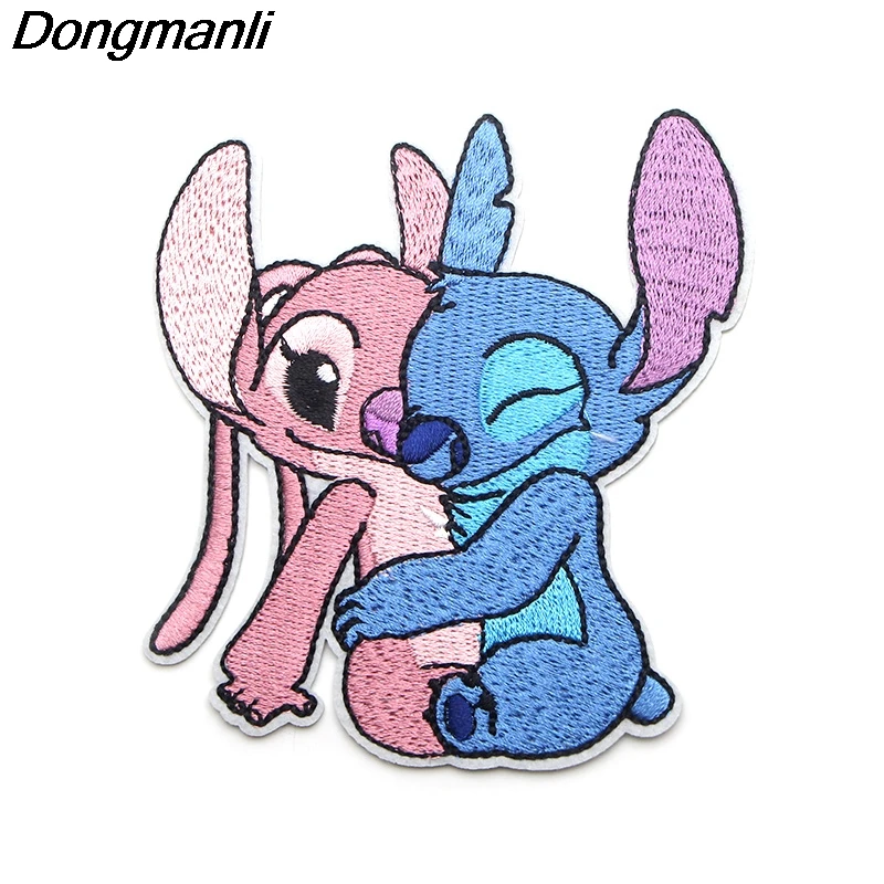 P3735 Dongmanli Alien Stitch вышитый аниме пришитый Железный значок на Аппликацию для одежды футболка рюкзак