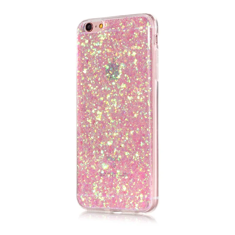 Newest for iphone 6 & 6s 4.7inch Mobile phone cases Luxury soft edge shimmering powder paillette back cover Coque LP1 |