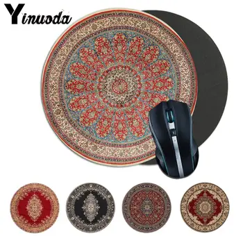 

Yinuoda round Persian Carpets pattern5 Rubber PC Computer Gaming mousepad Hot Selling Fashion Design mouse mat gaming