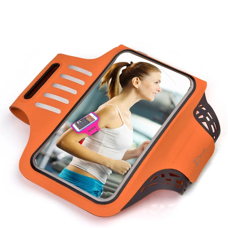 

5.5' Outdoor sports mobile phone arm with running arm bag touch screen fingerprint unlock arm band