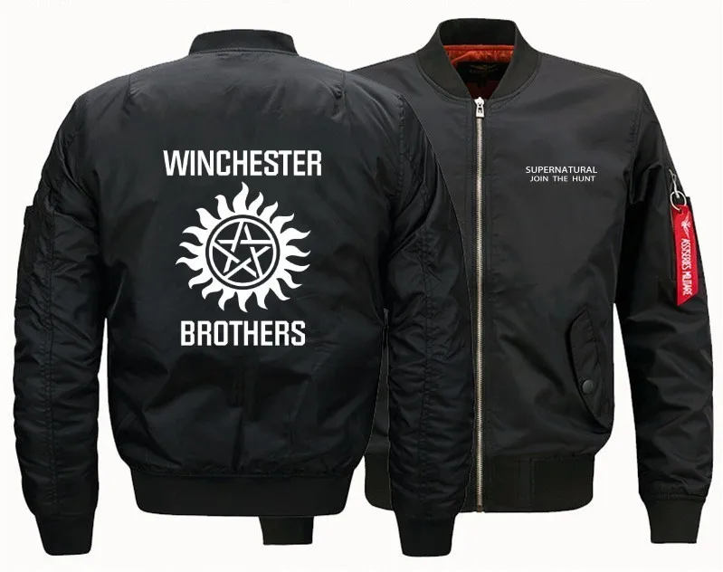 

2019 US size Planet Express Print Bomber Flight Flying Jacket Winter thicken Warm Zipper Men Jackets Anime Men's Casual Coat