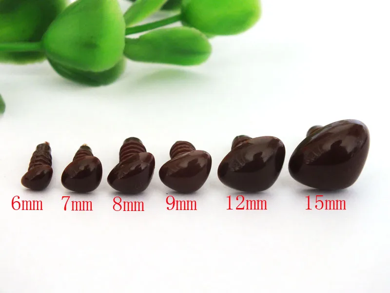 Free Shipping!! 60pcs 6mm/7mm/8mm/9mm/12mm/15mm safety animal nose in brownplastic for doll/Come With Washers Each size --10pcs 12mm sandalwood beads with pi xiu mythical wild animal